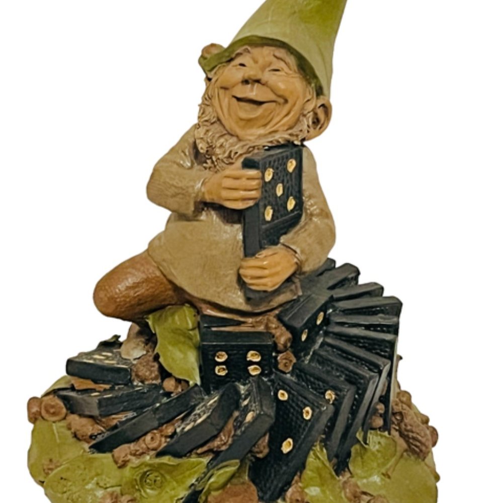 Tom Clark Gnome Figurine vtg sculpture SIGNED elf Cairn Fats Domino Dominoes #60